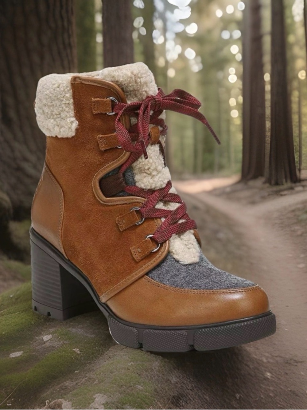 Women's Cream and Brown Coat